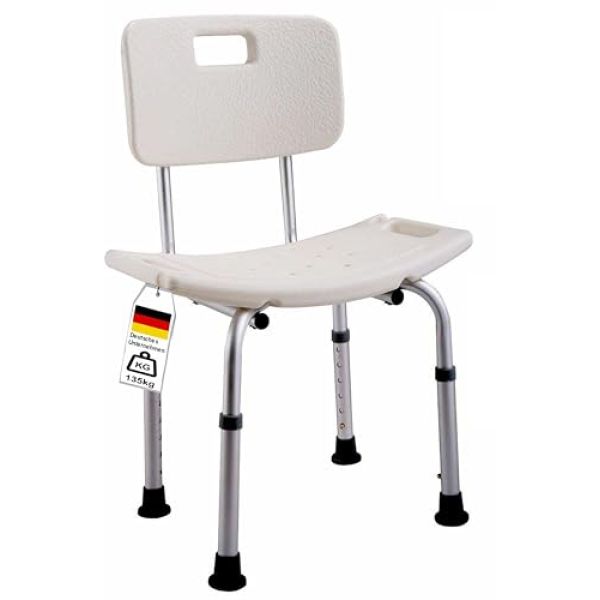 Duschstuhl mit Rückenlehne