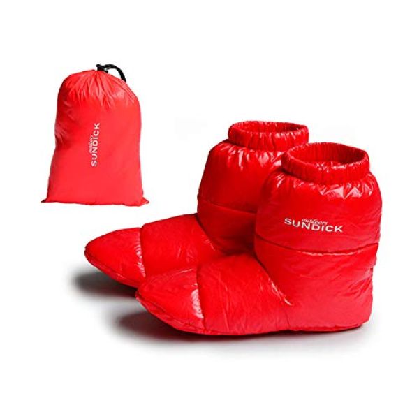 Bettschuhe aus Daunen