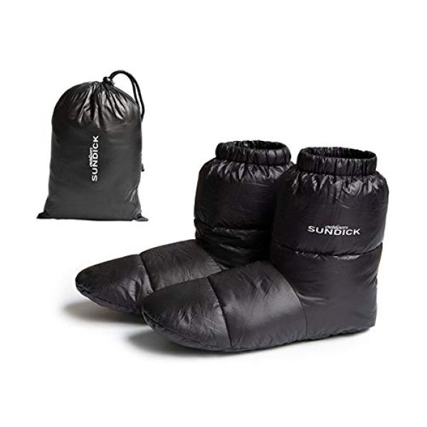 Bettschuhe aus Daunen