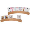 Bundle 4er Set Kartenhalter Holz Senioren Kinder gebogen 35 cm Spielkartenhalter 